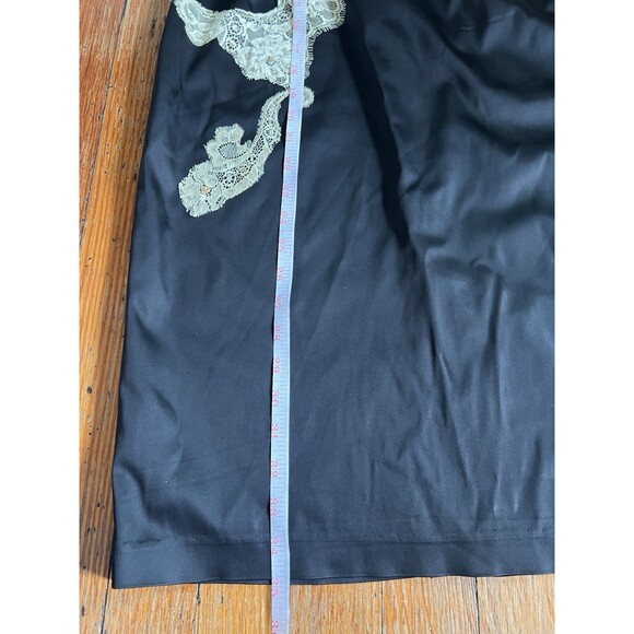 Papell Boutique Evening Size 8 Black 90s Sequin Lace Halter Embroidered Dress - Picture 3 of 10